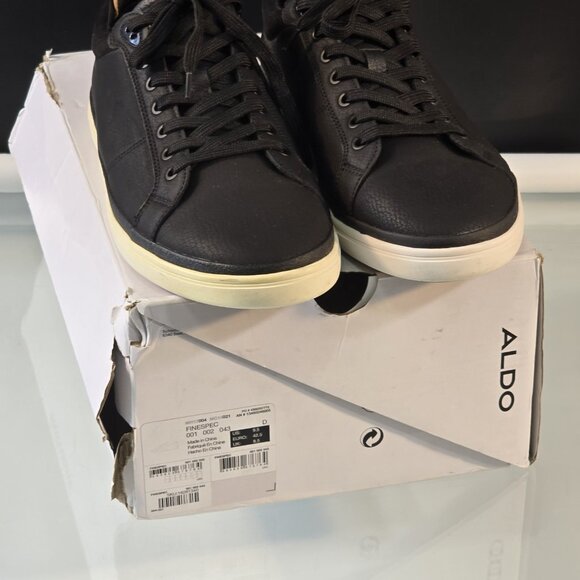 ALDO Finespec Low Top Sneaker Men's Size US 9.5 Pillow Walk Black - Picture 6 of 12